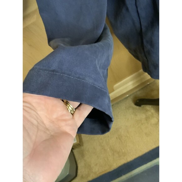 Chico's Women’s 2 US L Blue Drape Jacket, Soft Twill Lyocell Open Front Blazer - Picture 4 of 12